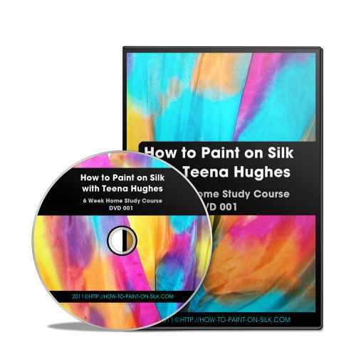DVD and case - Howtopaintonsilk 001 DVD and case - Howtopaintonsilk 001 with Teena Hughes